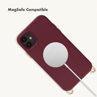 Selencia Rivièra MagSafe Back Cover with detachable hooks Apple iPhone 11 - Bold Burgundy