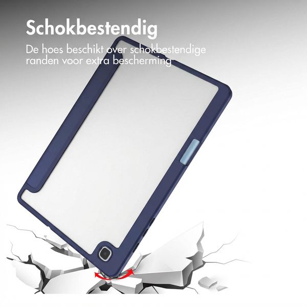 imoshion Trifold Hardcase Bookcase Samsung Galaxy Tab S6 Lite (2020/2022/2024) - Donkerblauw