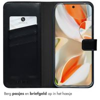 Selencia Echt Leren Bookcase Google Pixel 10 Pro XL - Zwart