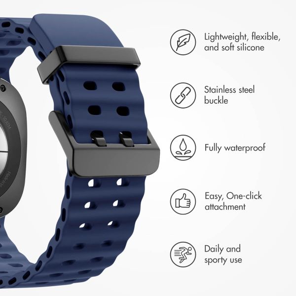 imoshion Ocean Silicone Band Samsung Galaxy Watch Ultra 2 (2026) / Ultra (2024/2025) - Midnight Blue