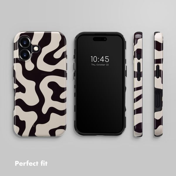 Selencia Vivid Back Cover with MagSafe Apple iPhone 16 - Art Wave Black