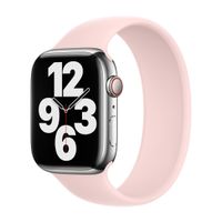Apple Siliconen solobandje Apple Watch | 38/40/41/42 mm - Maat 7 - Chalk Pink