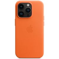 Apple Leather Back Cover with MagSafe Apple iPhone 14 Pro - Orange