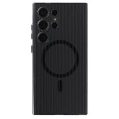 Accezz Lite Backcover met MagSafe | Fluted | Samsung Galaxy S24 Ultra - Glossy Black