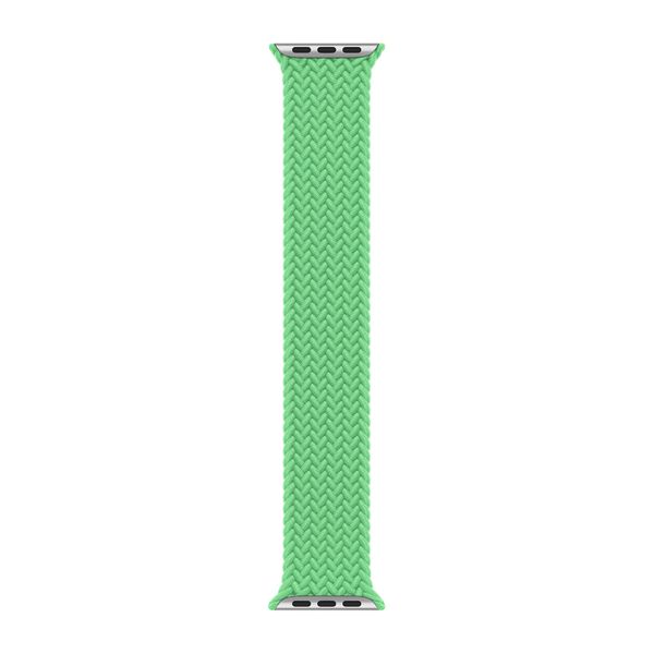Apple Gevlochten solobandje Apple Watch | 38/40/41/42 mm - Maat 5 - Bright Green