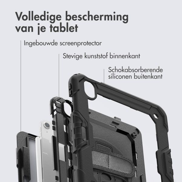 Accezz Rugged Backcover met schouderstrap Apple iPad Air 11 inch (2025) M3 / (2024) M2 - Zwart