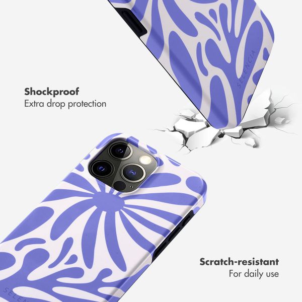Selencia Vivid Back Cover Apple iPhone 15 Pro Max - Modern Bloom Sapphire Blue