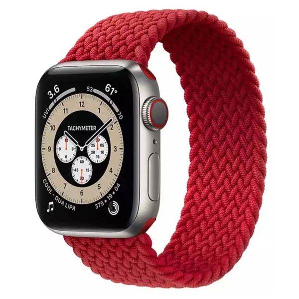 Apple Gevlochten solobandje Apple Watch | 44/45/46/49 mm - Maat 11 - (PRODUCT)RED
