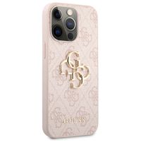 Guess 4G Metal Logo Backcover Apple iPhone 13 Pro - Roze & Goud