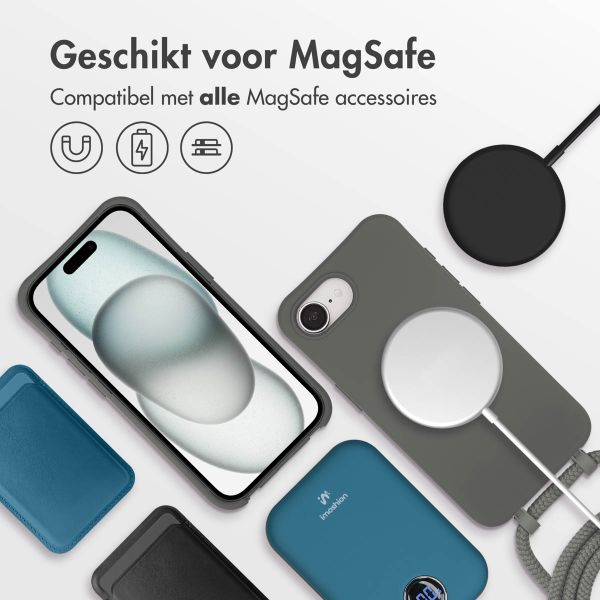 imoshion Color Backcover met afneembaar koord MagSafe Apple iPhone 16e - Black Coffee
