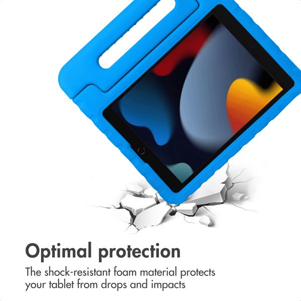 imoshion Kids-Proof Back Cover with Handle Apple iPad 9 (2021) 10.2 inch / iPad 8 (2020) 10.2 inch / iPad 7 (2019) 10.2 inch - Blue