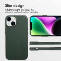 Accezz Leather Back Cover with MagSafe Apple iPhone 14 - Cedar Green