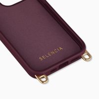 Selencia Rivièra MagSafe Backcover met afneembare haakjes Apple iPhone 14 Pro - Bold Burgundy