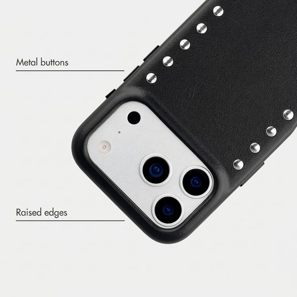 Selencia Studs Back Cover with MagSafe Apple iPhone 17 Pro Max - Velvet Black
