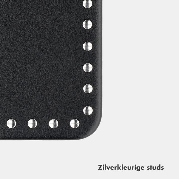 Selencia Studs Backcover met MagSafe Apple iPhone 15 - Velvet Black