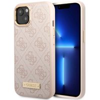 Guess 4G Logo Monogram Backcover MagSafe Apple iPhone 14 - Roze