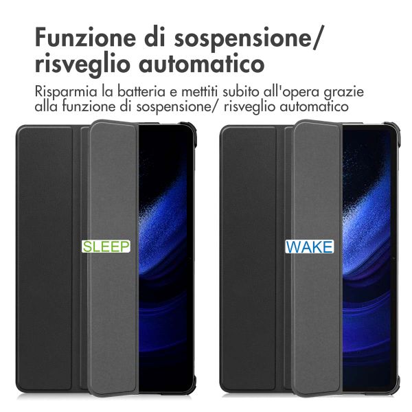 imoshion Trifold Bookcase Xiaomi Pad 6 / 6 Pro - Zwart