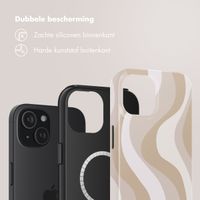 Selencia Vivid Tough Backcover met MagSafe Apple iPhone 15 - Desert Waves Beige