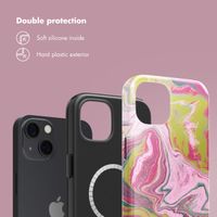 Selencia Vivid Back Cover with MagSafe Apple iPhone 13 - Marble Pink