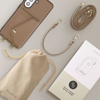 Selencia Sera Telefoonhoes met Koord en Envelop Pashouder Samsung Galaxy A57 (5G) - Taupe