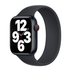 Apple Siliconen solobandje Apple Watch | 44/45/46/49 mm - Maat 2 - Midnight
