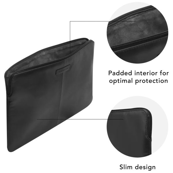 dbramante1928 Skagen Pro - Laptop hoes 14 inch - Echt leer - Apple MacBook Air 15 inch - Black