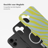 Selencia Vivid Backcover met MagSafe Apple iPhone 16 - Zebra Winter Sky Titanium Yellow