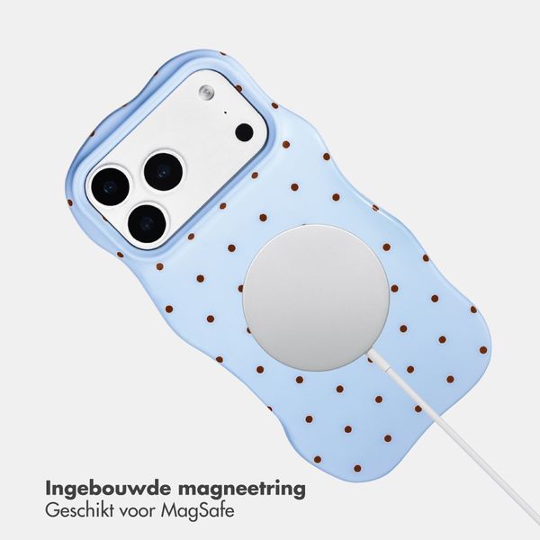 Selencia Vivid Wavy Backcover met MagSafe Apple iPhone 18 Pro / 17 Pro - Happy Dots Digital Sky