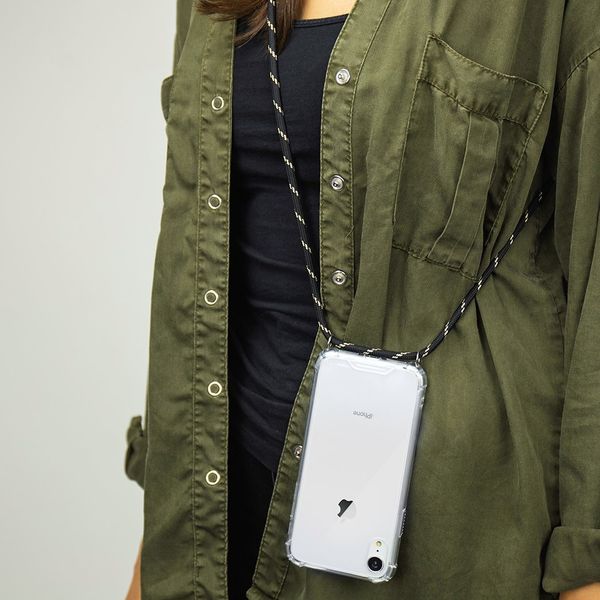 imoshion Backcover met koord Apple iPhone Xr - Zwart Goud