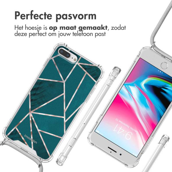 imoshion Design hoesje met koord Apple iPhone 8 Plus / 7 Plus - Petrol Green Graphic