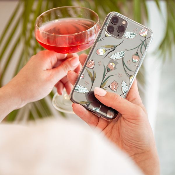 imoshion Design hoesje iPhone 11 Pro - Bloem - Roze / Groen