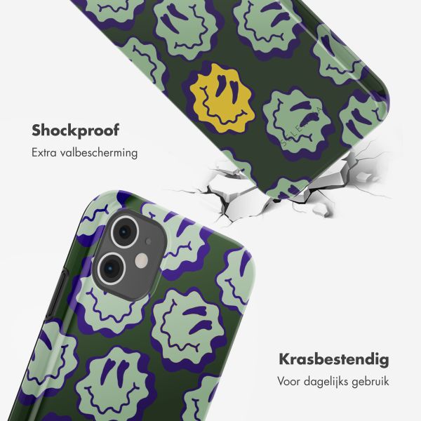 Selencia Vivid Backcover Apple iPhone 11 - Wavy Smiley Green