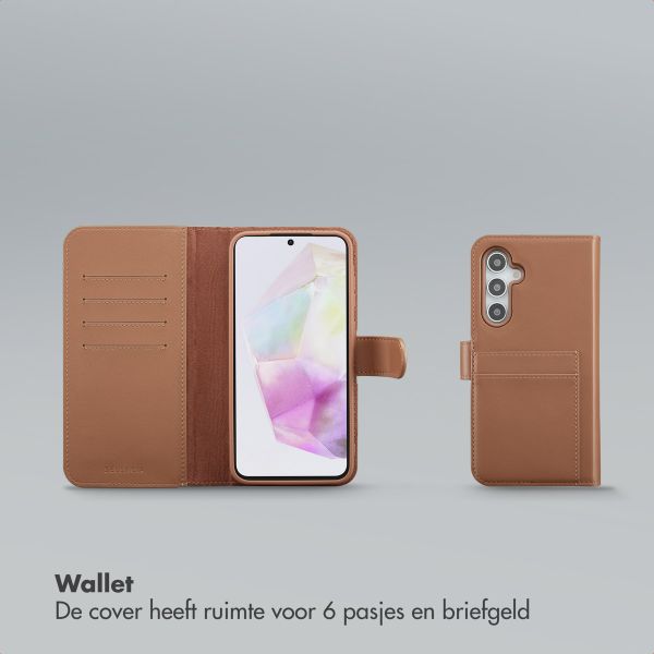 Selencia Olyn Uitneembare Bookcase met MagSafe Samsung Galaxy A35 / A55 - Bruin