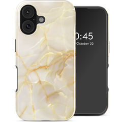 Selencia Vivid Case with MagSafe Apple iPhone 17 - Golden Beige Marble