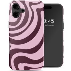 Selencia Vivid Case with MagSafe Apple iPhone 16 - Wavy Swirl Pink Plum