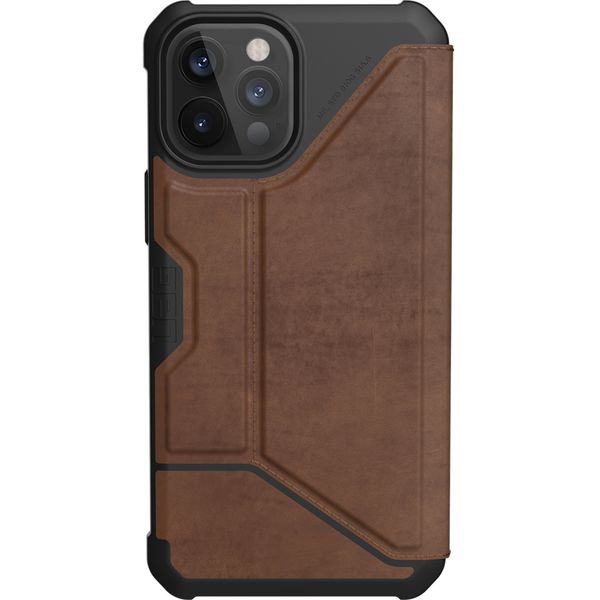 UAG Metropolis Bookcase iPhone 12 Pro Max - Leather Brown