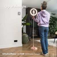 imoshion RGB Ring LED Light - RGB versie - Ringlamp telefoon - Ringlight met statief - Verstelbaar - Rosé Goud