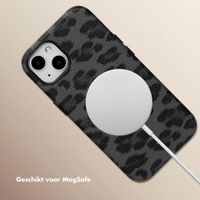 Selencia Sabi Backcover Panterprint met MagSafe Apple iPhone 13 - Midnight Black
