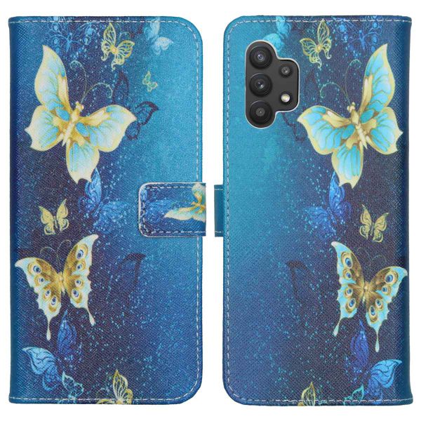 imoshion Design Softcase Bookcase Samsung Galaxy A32 (5G) - Blue Butterfly