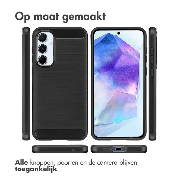 imoshion Brushed Backcover Samsung Galaxy A55 - Zwart