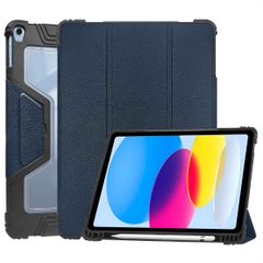 Accezz Rugged Trifold Bookcase Apple iPad 11 (2025) 11 inch A16 / iPad 10 (2022) 10.9 inch - Donkerblauw