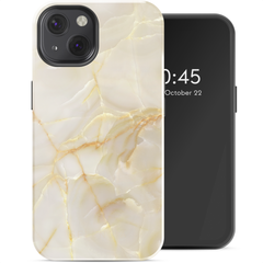 Selencia Vivid Case Apple iPhone 13 - Golden Beige Marble