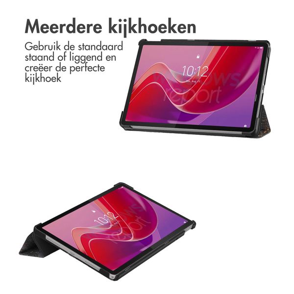 imoshion Design Trifold Bookcase Lenovo Tab M11 - Black Marble