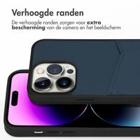 Accezz Premium Leather Card Slot Backcover Apple iPhone 14 Pro Max - Donkerblauw