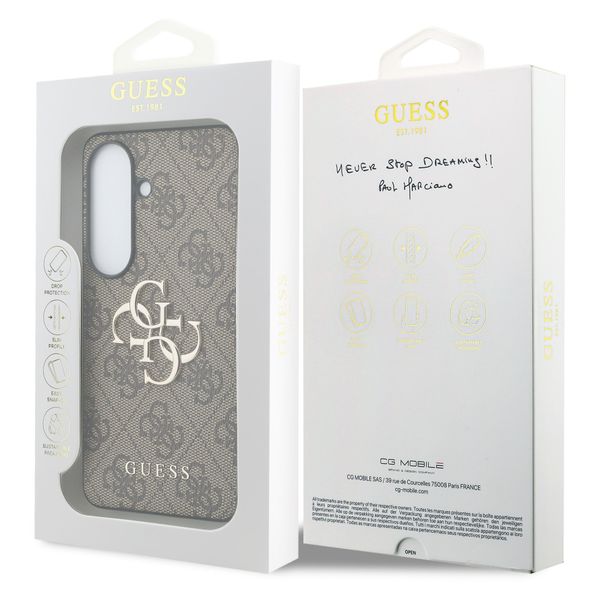 Guess 4G Metal Logo Backcover Samsung Galaxy S26 - Bruin