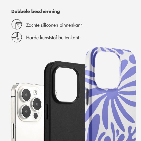 Selencia Vivid Backcover Apple iPhone 14 - Modern Bloom Sapphire Blue