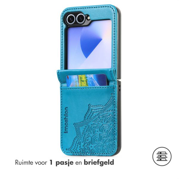 imoshion Mandala Bookcase Samsung Galaxy Z Flip 6 - Turquoise