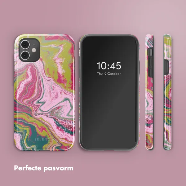 Selencia Vivid Backcover Apple iPhone 11 - Marble Pink