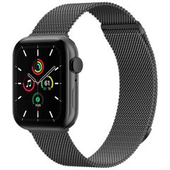 imoshion Milanees magnetisch bandje Apple Watch Series 1 - 9 / SE (38/40/41 mm) | Series 10 / 11 (42 mm) - Maat M - Zwart