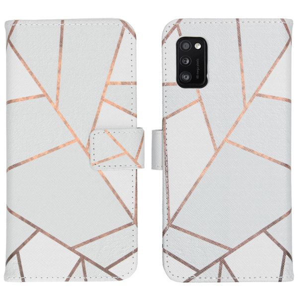 imoshion Design Softcase Bookcase Samsung Galaxy A41 - White Graphic